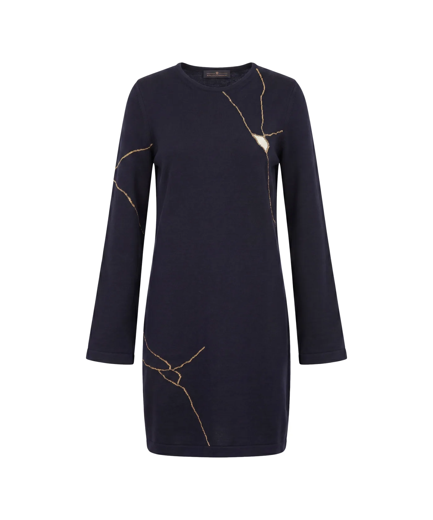 Long-Sleeve Dress, Navy